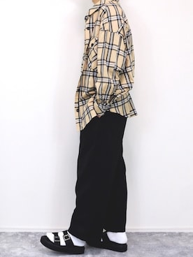 「しまむら（シマムラ）のアイテム」を使った、gakuさん（メンズ・173cm）の秋コーディネート