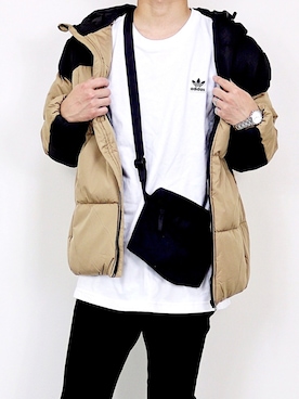 「NYLAUS（ナイラス）のアイテム（ダウンジャケット/コート）」を使った、gakuさん（メンズ・173cm）の秋コーディネート