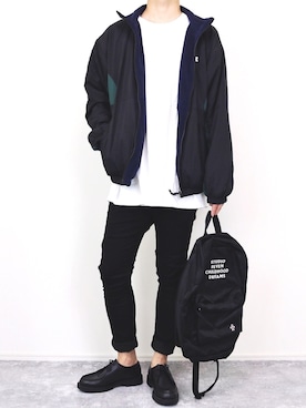「LIDNM（リドム）のアイテム（パンツ）」を使った、gakuさん（メンズ・173cm）の秋コーディネート