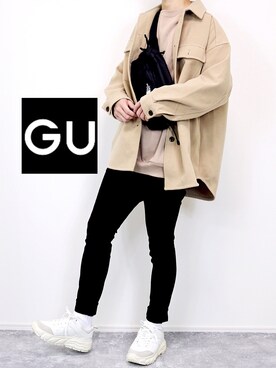 スウェットを使った 上下gu のメンズ人気ファッションコーディネート Wear