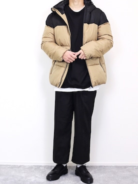 「NYLAUS（ナイラス）のアイテム（ダウンジャケット/コート）」を使った、gakuさん（メンズ・173cm）の秋コーディネート