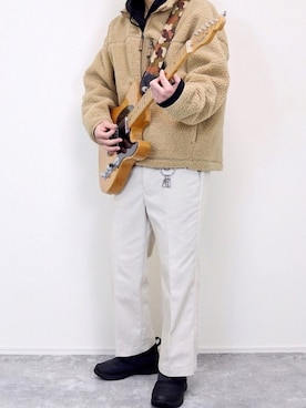 「ボア」｜「アイテム（財布/小物）」を使った、gakuさん（メンズ・173cm）の冬コーディネート