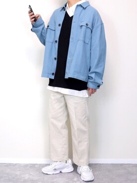 「RAGEBLUE（レイジブルー）のアイテム（ブルゾン）」を使った、gakuさん（メンズ・173cm）の春コーディネート