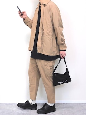 「STARTING OVER」｜「アイテム（ナイロンジャケット）」を使った、gakuさん（メンズ・173cm）の春コーディネート