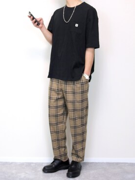 「CONVERSE（コンバース）のアイテム（トップス）」を使った、gakuさん（メンズ・173cm）の春コーディネート