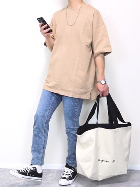 「Lee（リー）のアイテム（トップス）」を使った、gakuさん（メンズ・173cm）の春コーディネート