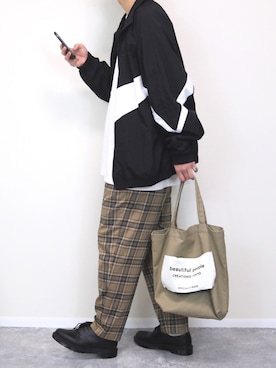 「beautiful people」｜「アイテム（ブルゾン）」を使った、gakuさん（メンズ・173cm）の春コーディネート