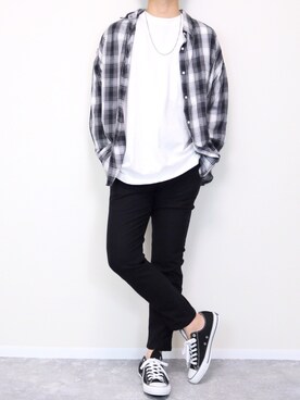 「EDWIN（エドウィン）のアイテム（チノパンツ）」を使った、gakuさん（メンズ・173cm）の春コーディネート