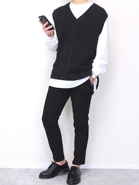 「EDWIN（エドウィン）のアイテム（チノパンツ）」を使った、gakuさん（メンズ・173cm）の春コーディネート