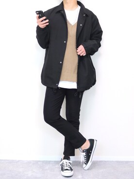 「EDWIN（エドウィン）のアイテム（チノパンツ）」を使った、gakuさん（メンズ・173cm）の春コーディネート