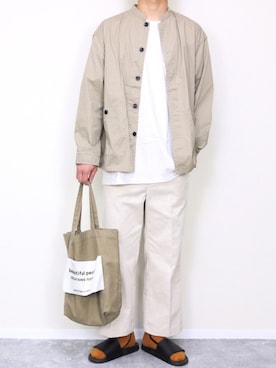 「DAISO（DAISO）のアイテム（シューズ）」を使った、gakuさん（メンズ・173cm）の春コーディネート