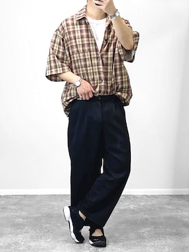「kutir（クティール）のアイテム（パンツ）」を使った、gakuさん（メンズ・173cm）の春コーディネート