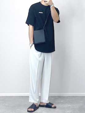 「DAISO（DAISO）のアイテム（シューズ）」を使った、gakuさん（メンズ・173cm）の夏コーディネート