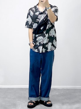 「SPINNS（スピンズ）のアイテム」を使った、gakuさん（メンズ・173cm）の夏コーディネート