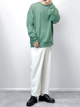 「kutir（クティール）のアイテム（スウェット）」を使った、gakuさん（メンズ・173cm）の秋コーディネート