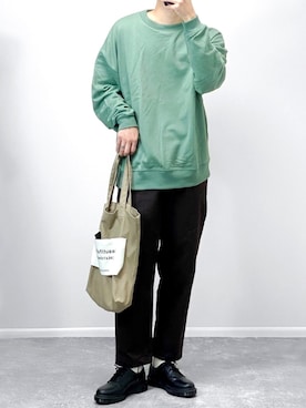 「kutir（クティール）のアイテム（スウェット）」を使った、gakuさん（メンズ・173cm）の秋コーディネート