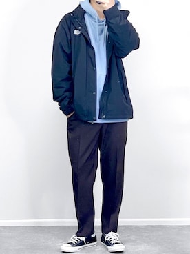 「高見え」｜「アイテム（ナイロンジャケット）」を使った、gakuさん（メンズ・173cm）の秋コーディネート