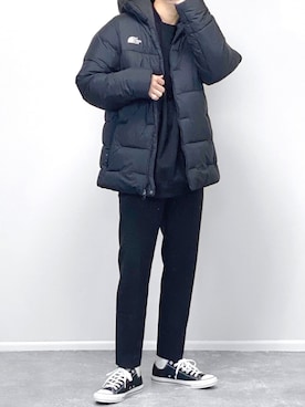 「CONVERSE（コンバース）のconverse コンバース ALL STAR 100 COLORS OX オールスター 100 カラーズ オックス 32861791 BLACK（スニーカー）」を使った、gakuさん（メンズ・173cm）の冬コーディネート