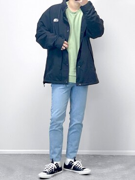 「WEGO（ウィゴー）のアイテム（スウェット）」を使った、gakuさん（メンズ・173cm）の冬コーディネート