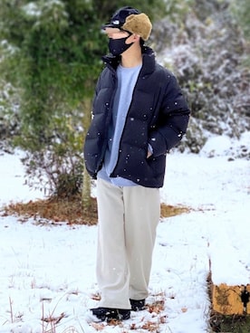 「Champion（チャンピオン）のアイテム（スウェット）」を使った、gakuさん（メンズ・173cm）の冬コーディネート