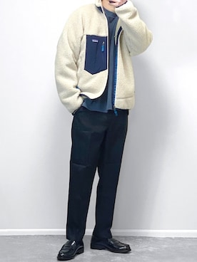 「レトロX」｜「アイテム（ブルゾン）」を使った、gakuさん（メンズ・173cm）の冬コーディネート