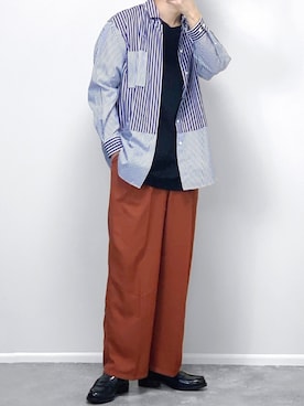 「apres jour mignon（アプレジュールミニョン）のアイテム（パンツ）」を使った、gakuさん（メンズ・173cm）の春コーディネート