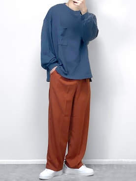 「apres jour mignon（アプレジュールミニョン）のアイテム（パンツ）」を使った、gakuさん（メンズ・173cm）の春コーディネート