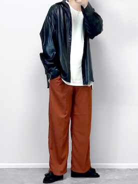 「apres jour mignon（アプレジュールミニョン）のアイテム（パンツ）」を使った、gakuさん（メンズ・173cm）の春コーディネート