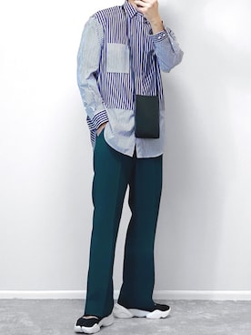 「welleg（ウェレッグ）のアイテム（ソックス/靴下）」を使った、gakuさん（メンズ・173cm）の春コーディネート