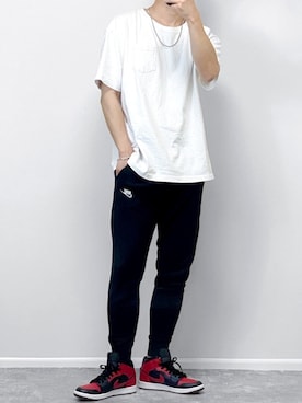 「春夏コーデ」｜「アイテム（スウェットパンツ）」を使った、gakuさん（メンズ・173cm）の春コーディネート