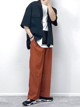 「apres jour mignon（アプレジュールミニョン）のアイテム（パンツ）」を使った、gakuさん（メンズ・173cm）の夏コーディネート
