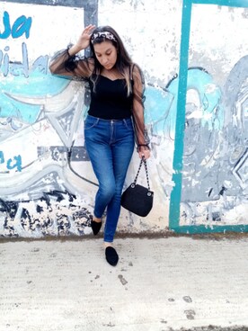 「shein」｜Faby Arroyoさん（レディース・175cm）の秋コーディネート