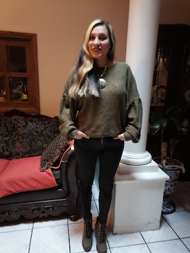 「lumiere（ルミエール）のアイテム」を使った、Faby Arroyoさん（レディース・175cm）の冬コーディネート