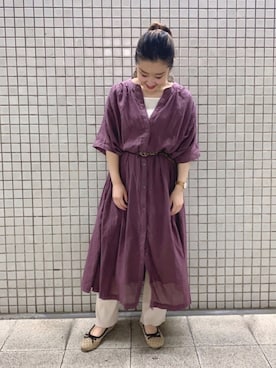 「Samansa Mos2 blue（サマンサモスモスブルー）のアイテム（スカート、オレンジ系）」を使った、♪さん（レディース・150cm）の夏コーディネート