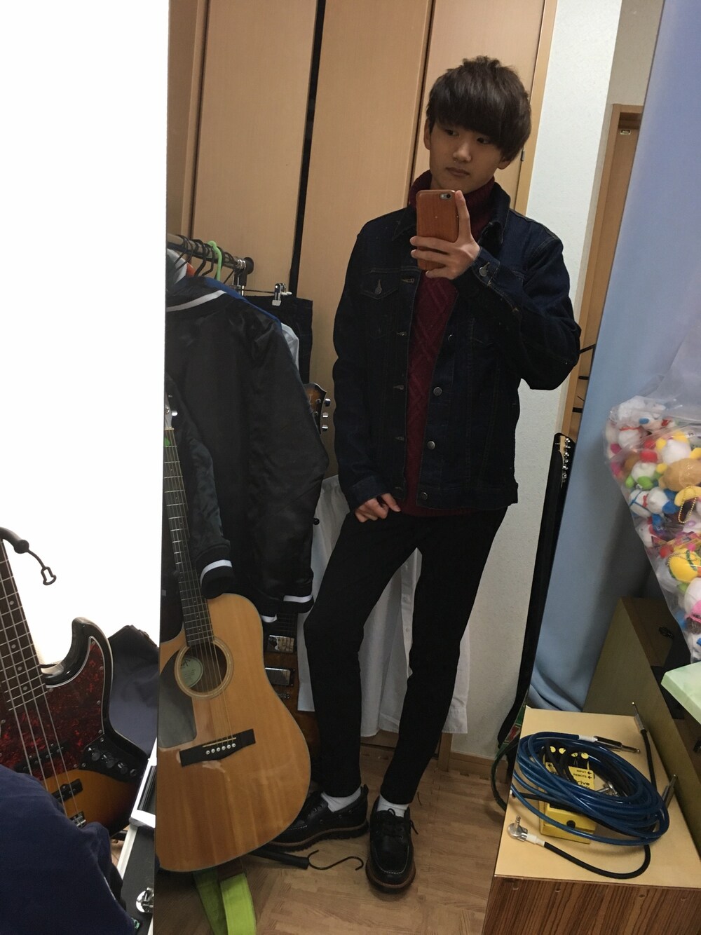 「デニムジャケット」｜「WEGOのアイテム（デニムジャケット、その他）」を使った、ずみさん。さん（メンズ・173cm）の春コーディネートの1枚目の写真