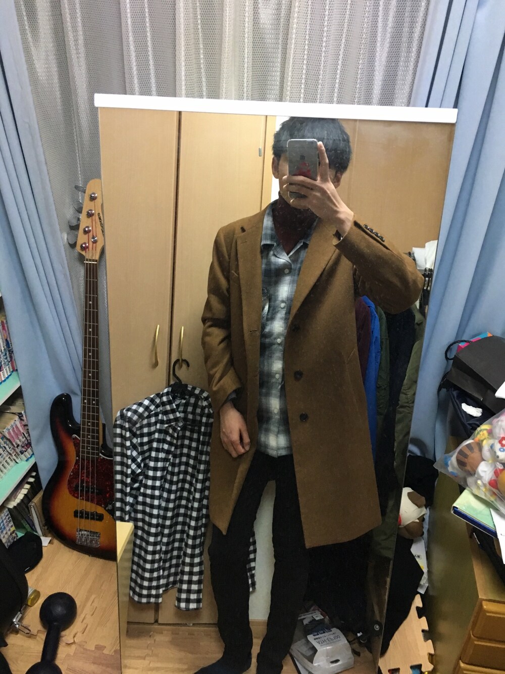 「タートルネック、シンプルコーデ、オープンカラーシャツ」｜「GUのアイテム（シャツ/ブラウス、その他）」を使った、ずみさん。さん（メンズ・173cm）の冬コーディネートの1枚目の写真