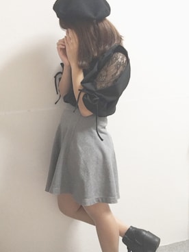 「one way（ワンウェイ）のアイテム」を使った、ayanoさん（レディース・157cm）の秋コーディネート