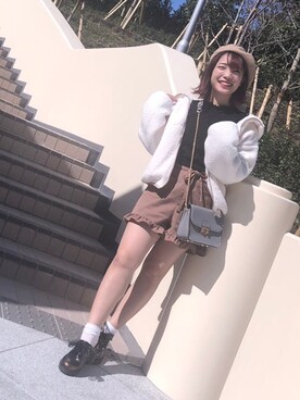 「NICE CLAUP（ナイスクラップ）のアイテム（パンツ）」を使った、ayanoさん（レディース・157cm）の秋コーディネート