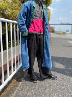 「Dr. Martens（ドクターマーチン）のアイテム（モカシン/デッキシューズ）」を使った、ban1999さん（メンズ・169cm）の春コーディネート