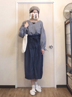 「バルーンスリーブ」｜ma-chiさん（レディース・162cm）の春コーディネート