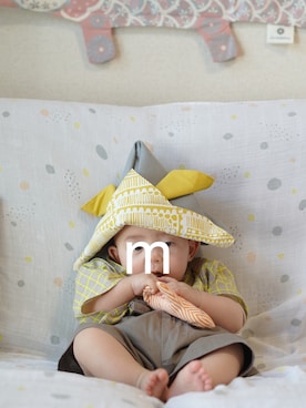「こどもの日」｜「アイテム（帽子）」を使った、ma-chiさん（キッズ・70cm）の秋コーディネート
