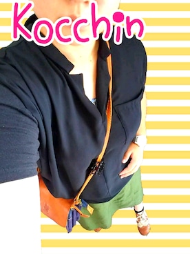 「ぽっちゃり、夏」｜「アイテム（腕時計）」を使った、こっちんさん（レディース・153cm）の夏コーディネート