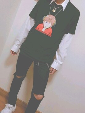 「FILA（フィラ）のアイテム（その他シューズ）」を使った、renrenkiさん（メンズ・163cm）の秋コーディネート