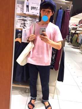 「HVC（エイチブイシー）のアイテム（トップス）」を使った、Yuta.Kuwanaさん（メンズ・168cm）の夏コーディネート