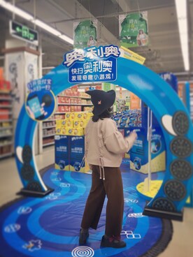 「merry jenny（メリージェニー）のアイテム（ノーカラージャケット）」を使った、西维因さん（レディース・163cm）の春コーディネート