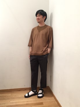 「Teva×靴下」｜大宮ルミネ店 スタッフさん（メンズ・172cm）の春コーディネート
