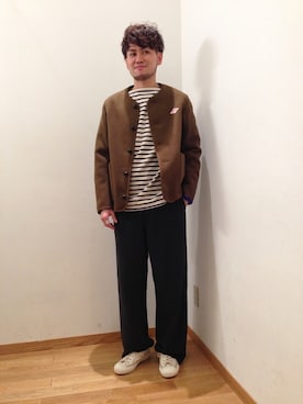 「Champion（チャンピオン）のアイテム（スニーカー）」を使った、大宮ルミネ店 スタッフさん（メンズ・172cm）の秋コーディネート