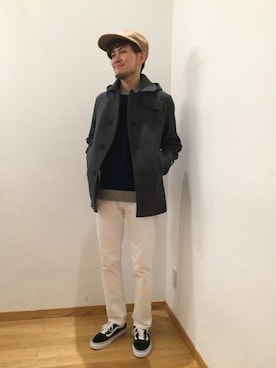 「orslow」｜「アイテム（その他アウター）」を使った、大宮ルミネ店 スタッフさん（メンズ・172cm）の秋コーディネート