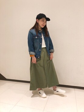 「KIJIMA TAKAYUKI」｜「アイテム（スカート）」を使った、大宮ルミネ店 スタッフさん（レディース・150cm）の春コーディネート