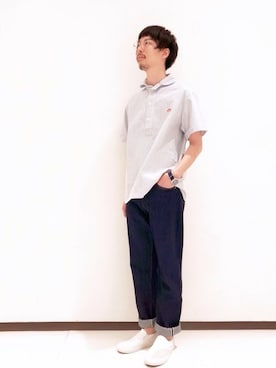 「orSlow（オアスロウ）のアイテム（パンツ）」を使った、大宮ルミネ店 スタッフさん（メンズ・172cm）の春コーディネート